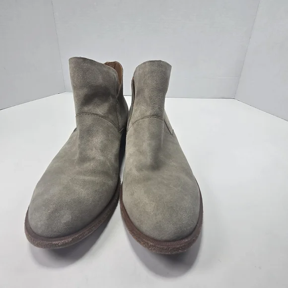 Kork-Ease Ryder Taupe Suede Leather Ankle Bootie Boots w/zippered Heels Size 10M - Picture 6 of 11